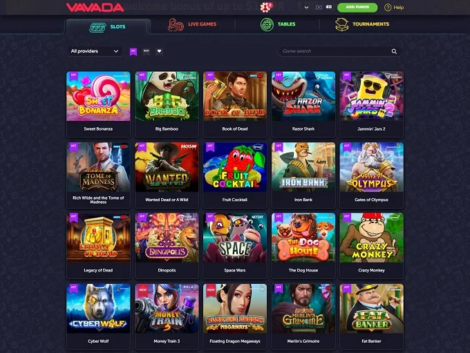Vavada Casino payment methods and banking options